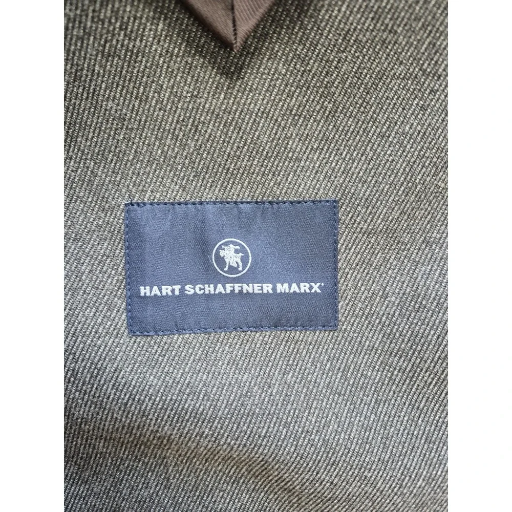 Hart Schaffner Marx Mens Sports Coat 39R Brown 2 Button Blazer Regular M